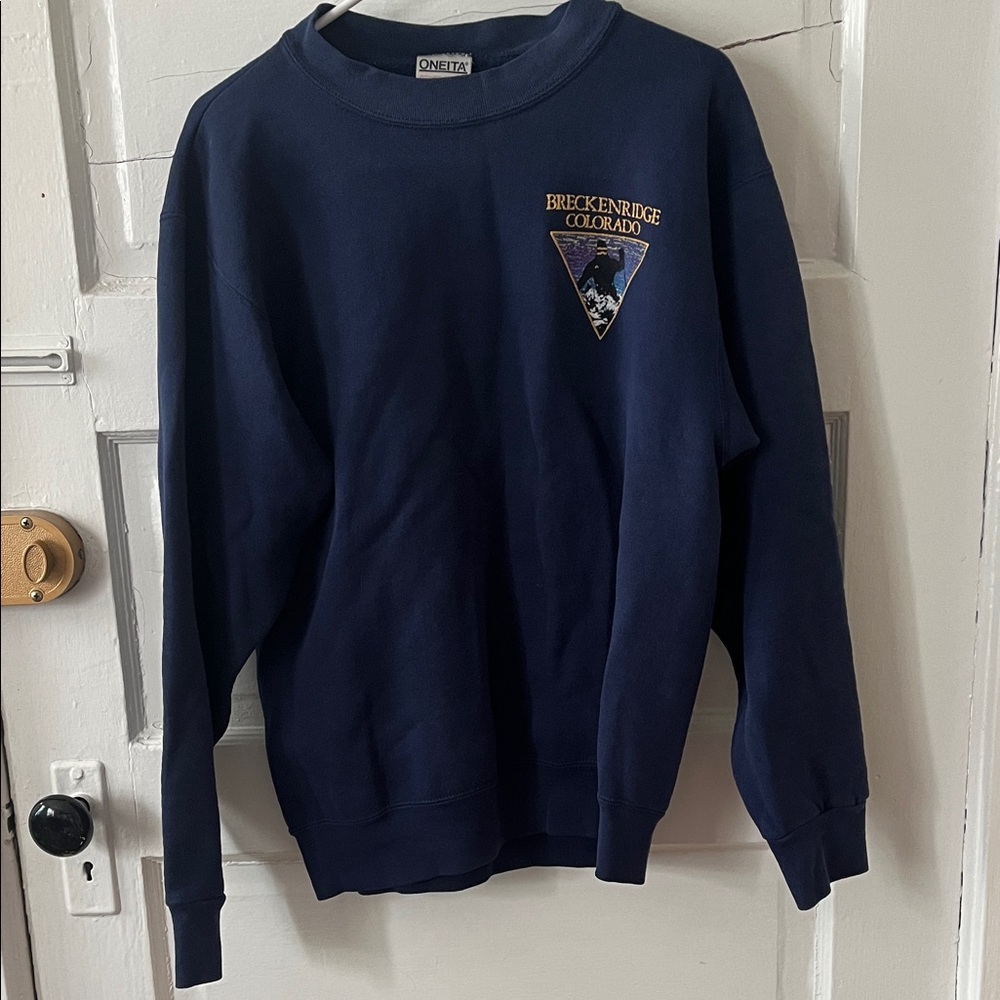 Men's vintage Breckenridge work sucks i’d rather be skiing sweatshirt M colorado